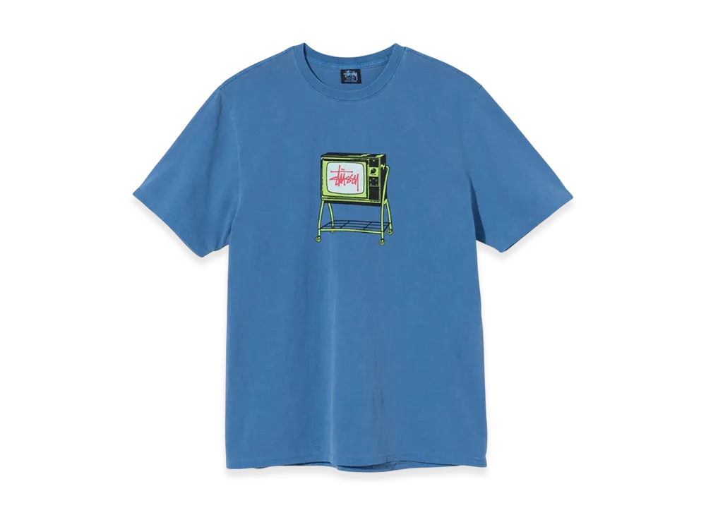 Stussy Rolling TV Pigment Dyed Tee "Blue"