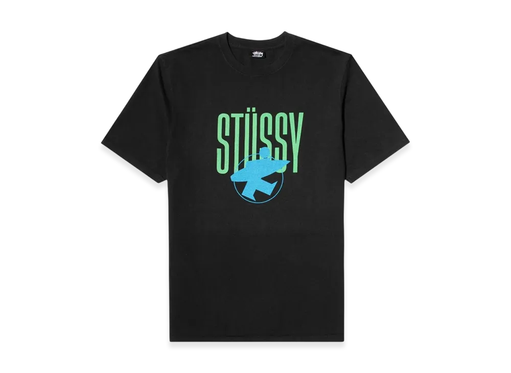 Stussy Surfman PigDyed Tee "Black"