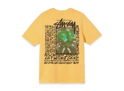 Stussy Camellias Pig Dyed Tee "Yellow"
