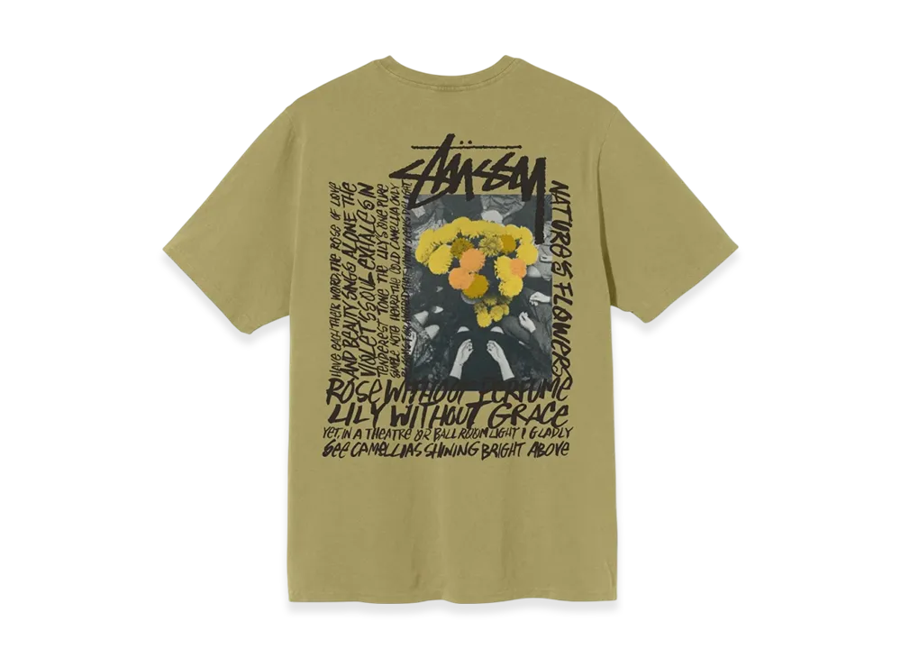 Stussy Camellias Pig Dyed Tee "Citron"