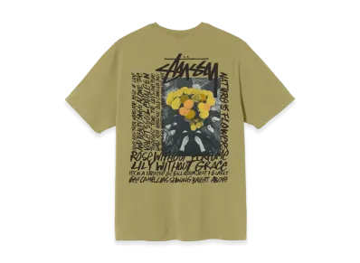 Stussy Camellias Pig Dyed Tee "Citron"