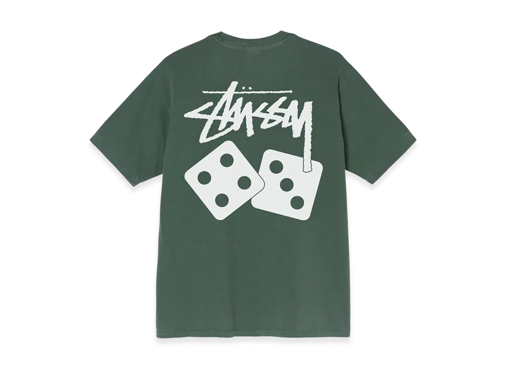 Stussy Dice Pigment Dyed Tee "Pine"