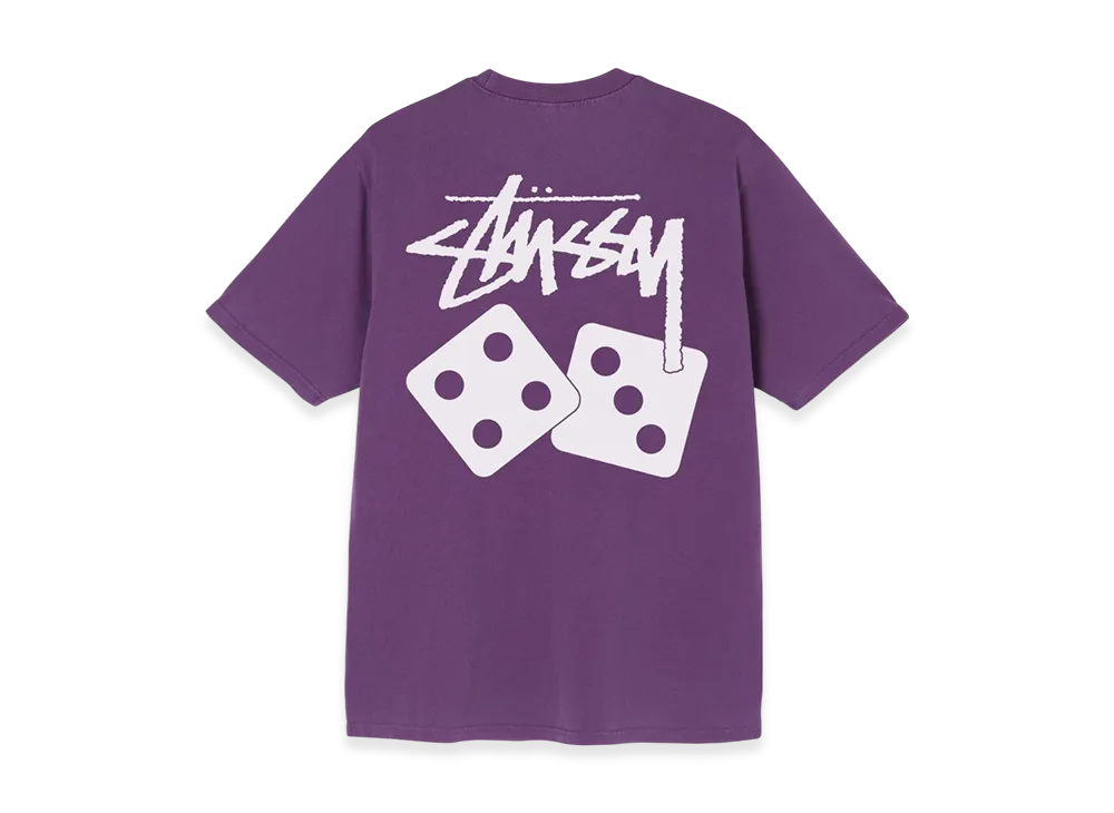 Stussy Dice Pigment Dyed Tee "Purple"