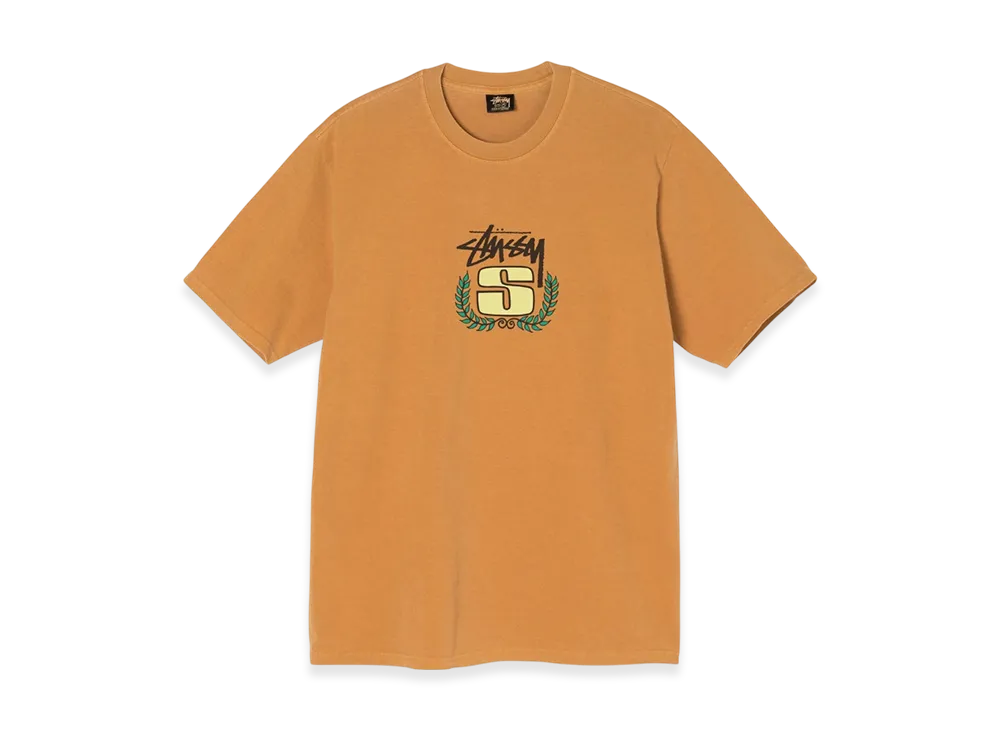 Stussy S Wreath Pigment Dyed Tee "Copper"
