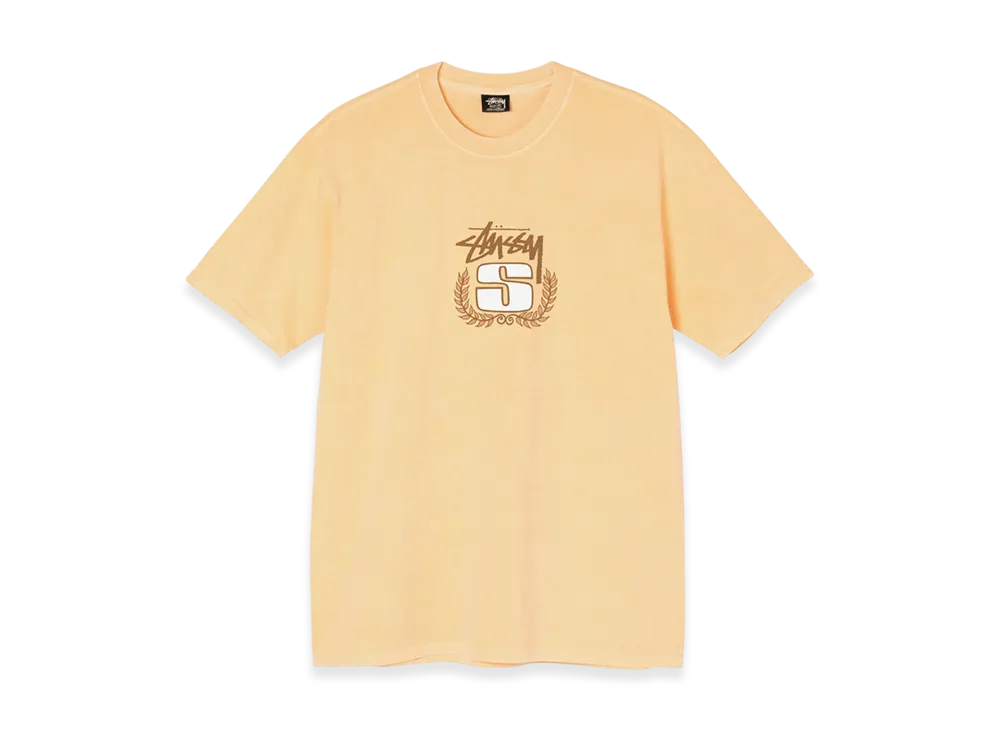 Stussy S Wreath Pigment Dyed Tee "Peach"