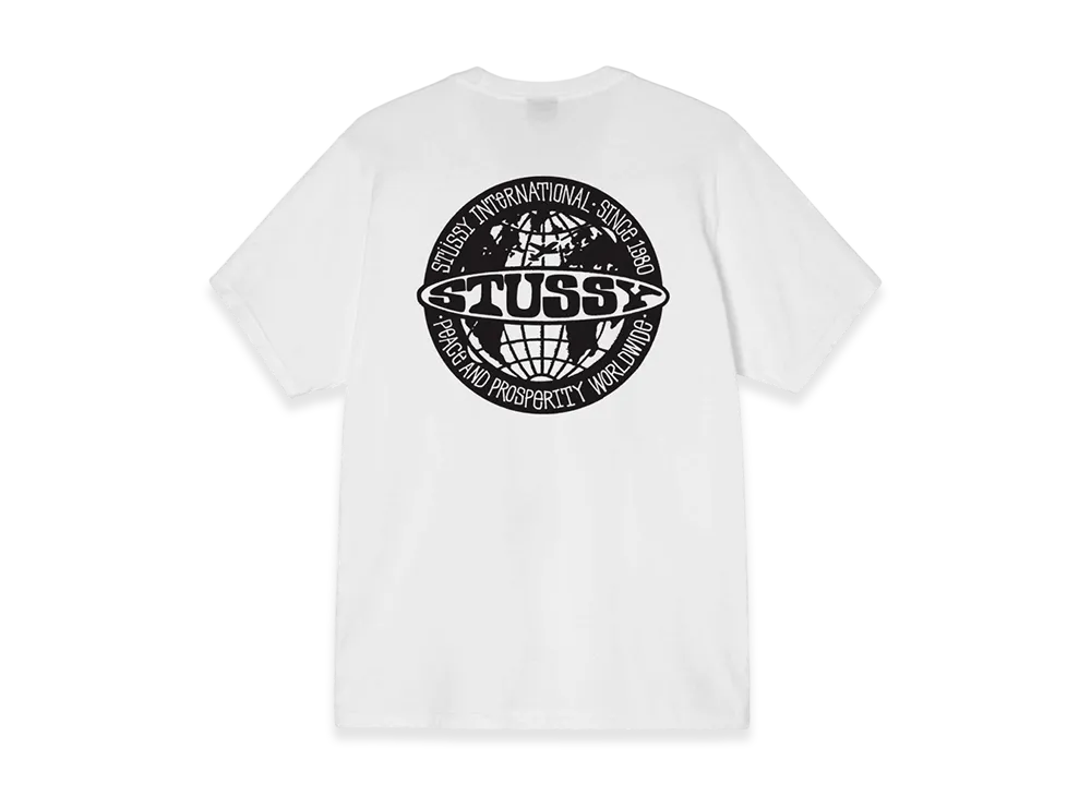 Stussy Worldwide Dot Tee "White"