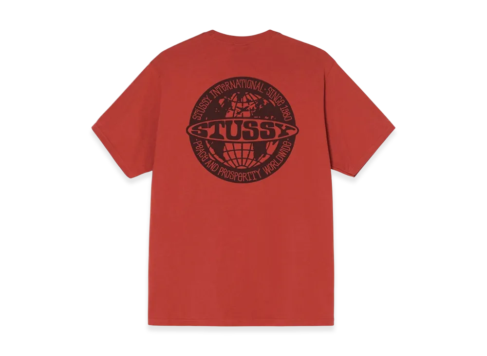 Stussy Worldwide Dot Tee "Brick"
