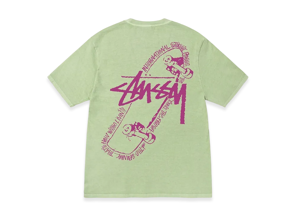 Stussy Skate Posse Pigment Dyed Tee "Sage"