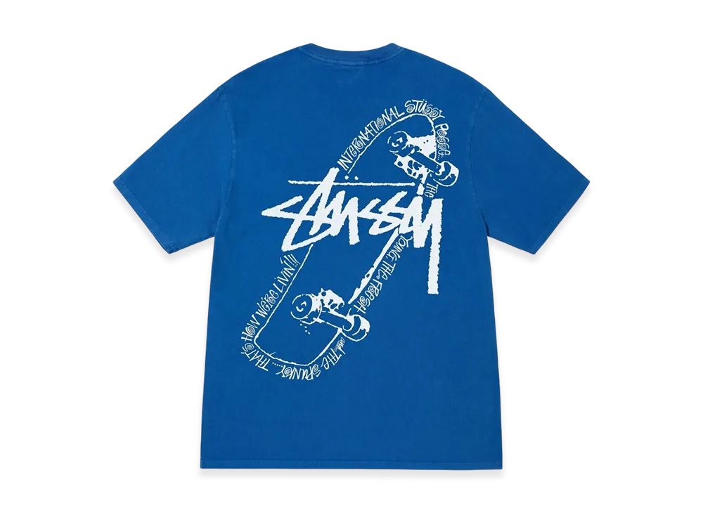 Stussy Skate Posse Pigment Dyed Tee "Blue"