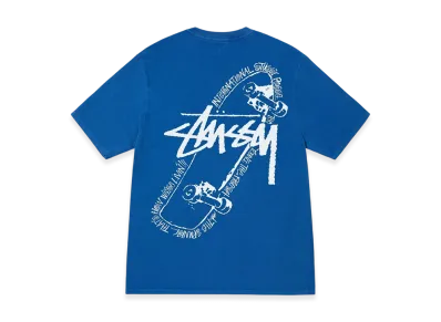 Stussy Skate Posse Pigment Dyed Tee "Blue"