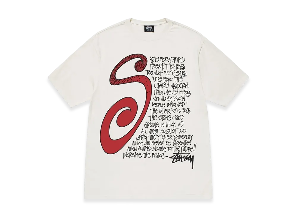 Stussy S Talk Pigment Dyed Tee "Natural"