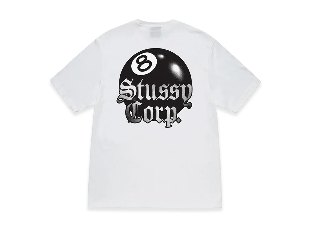 Stussy 8 Ball Corp Tee "White"
