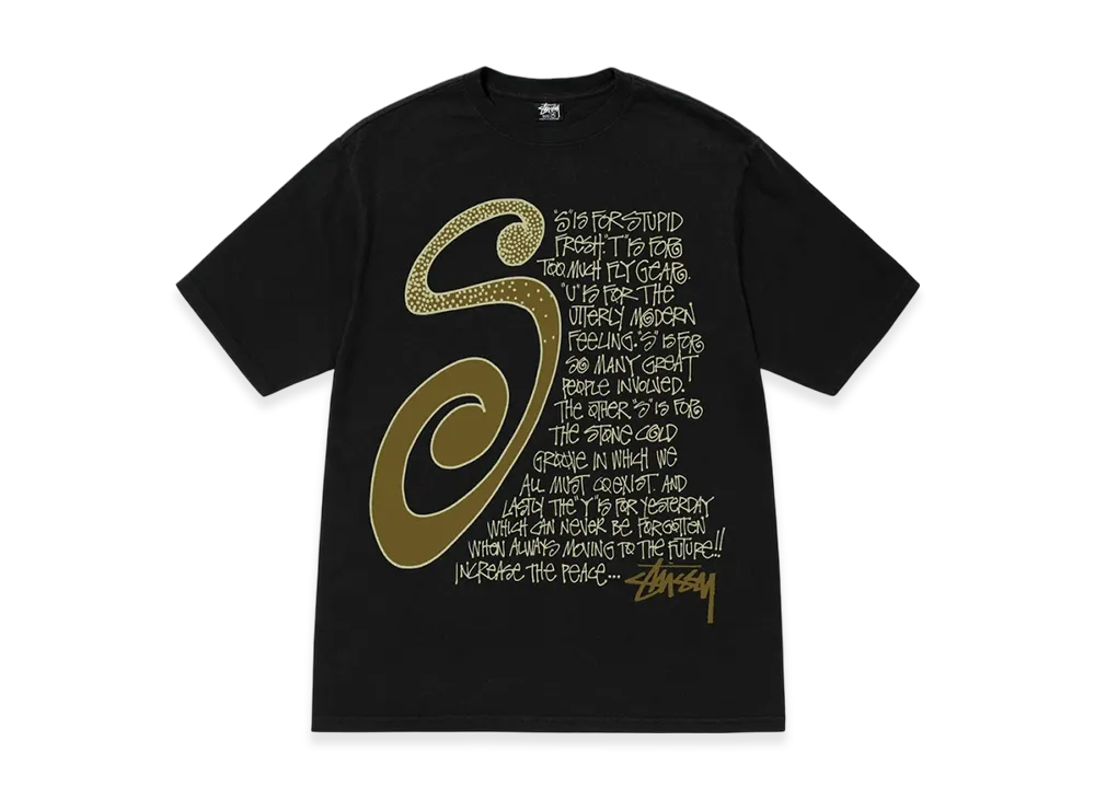 Stussy S Talk Pigment Dyed Tee "Black"