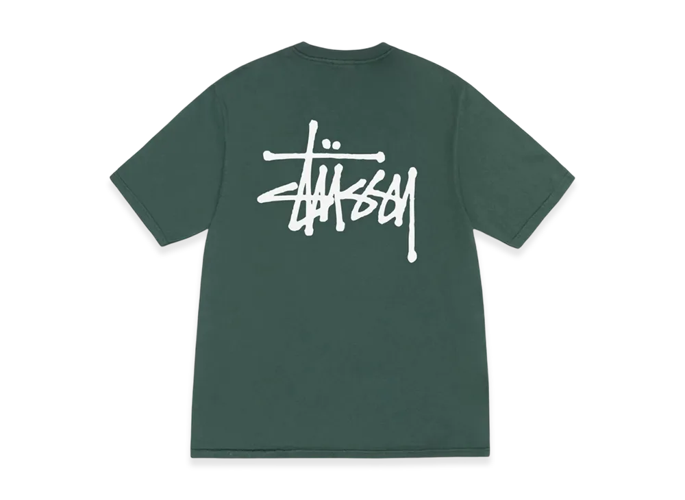 Stussy Basic Stussy Pigment Dyed Tee 2023 "Forest"