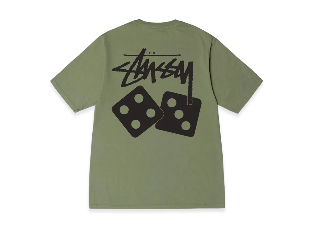 Stussy Dice Pigment Dyed Tee 2023 "Artichoke"