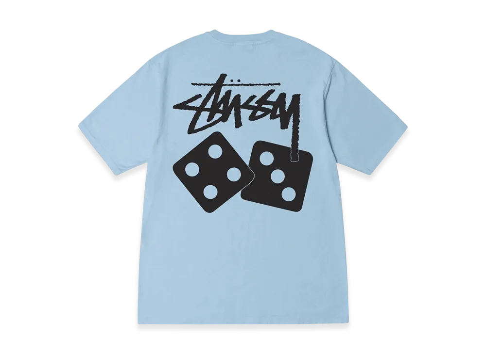 Stussy Dice Pigment Dyed Tee 2023 "Sky Blue"