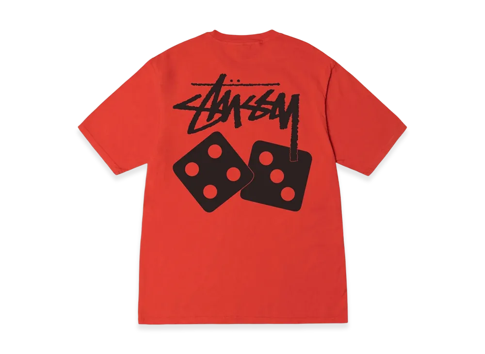 Stussy Dice Pigment Dyed Tee 2023 "Tomato"