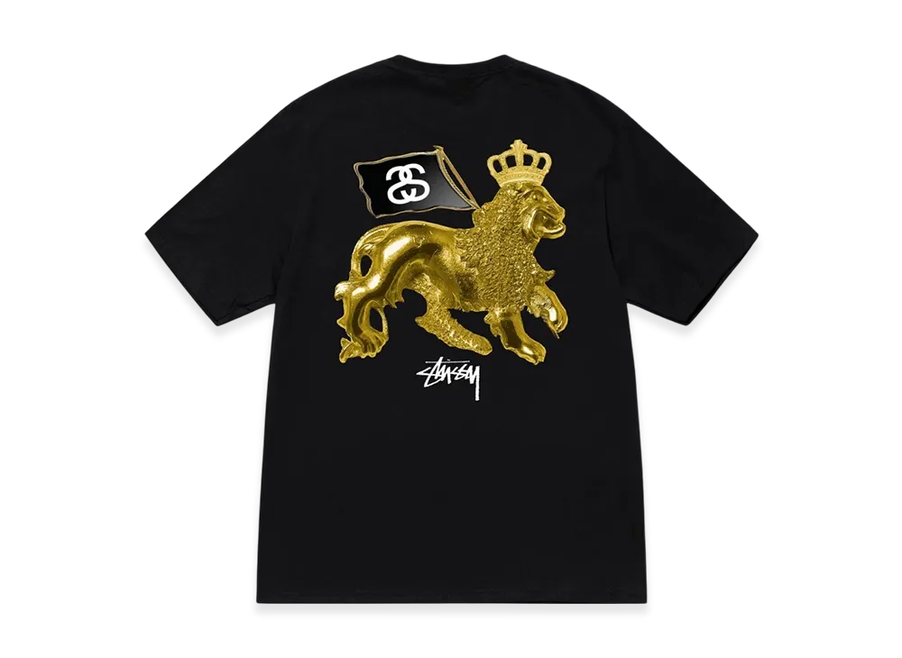 Stussy Gold Lion Tee "Black"