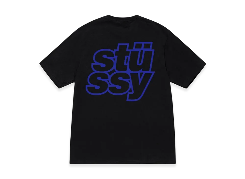 Stussy Stacked Tee "Black"