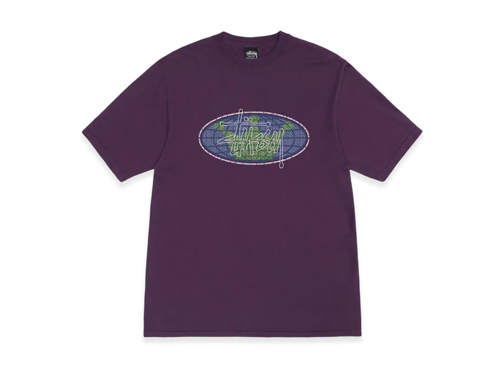 Stussy King of the World Tee Pigment Dyed "Purple"