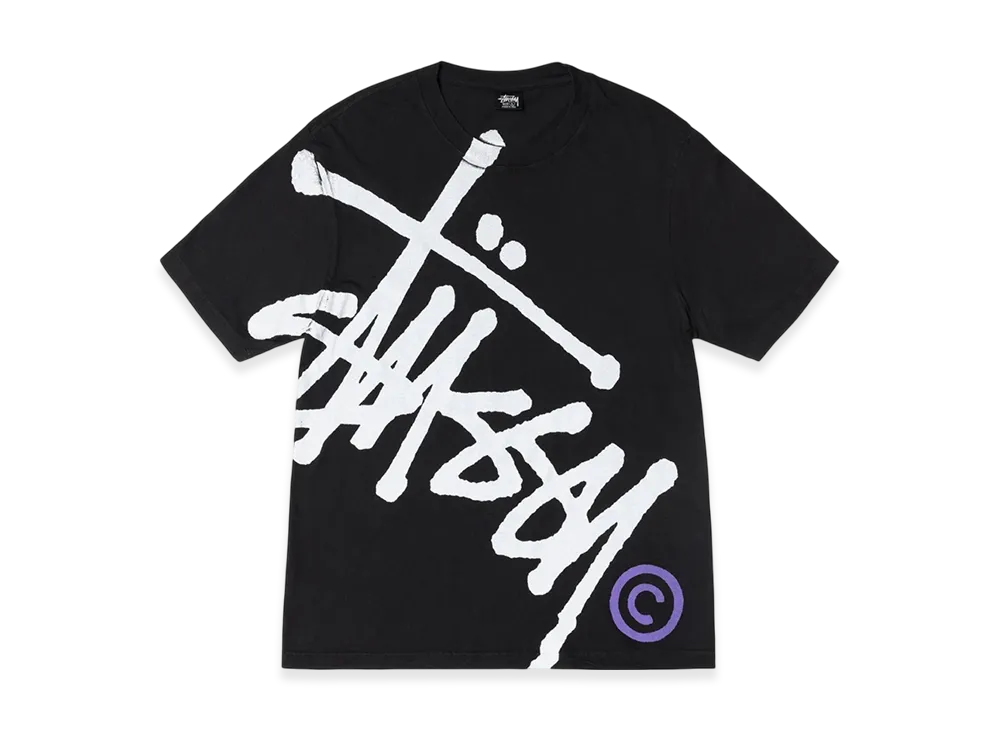 Stussy Big Basic Pigment Dyed Tee Black Purple "Black/Purple"