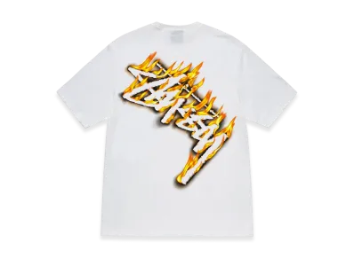 Stussy Burning Stock Tee "White"