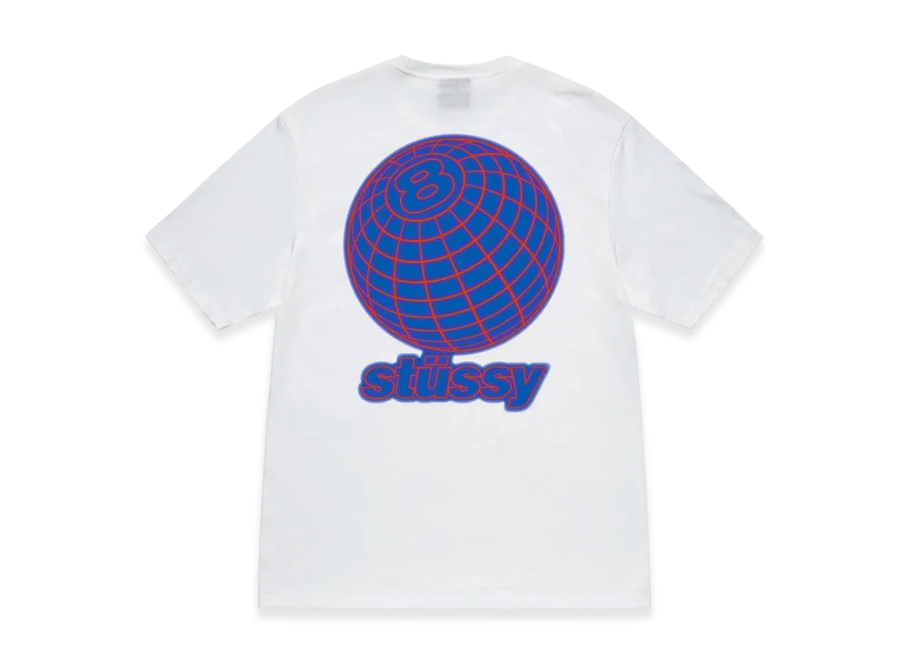 Stussy 8 Ball Grid Tee "White"