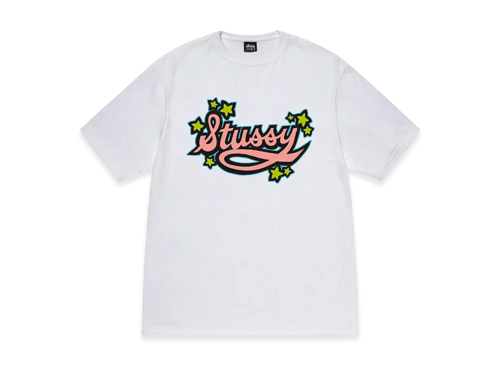 Stussy Star Script Tee "White"