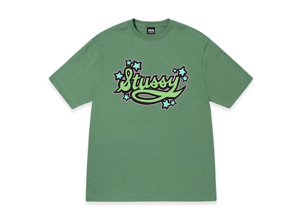 Stussy Star Script Tee "Green"