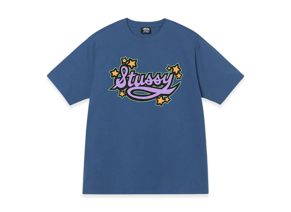 Stussy Star Script Tee "Midnight"