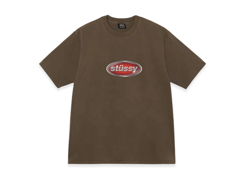 Stussy Emblem Tee Pigment Dyed "Coffee"