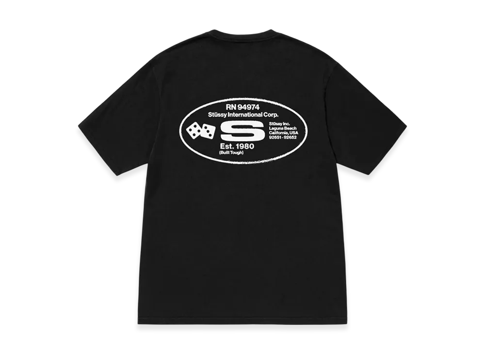 Stussy Oval Corp Tee Pigment Dyed "Black"