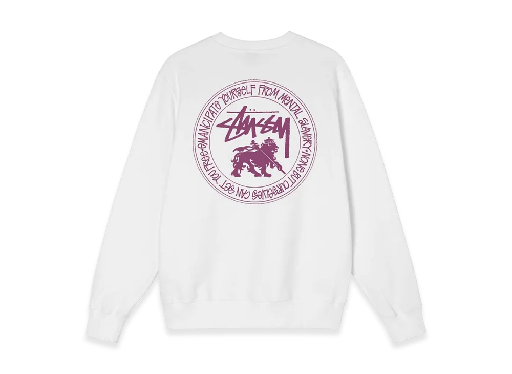 Stussy Lion Dot Crew "White"