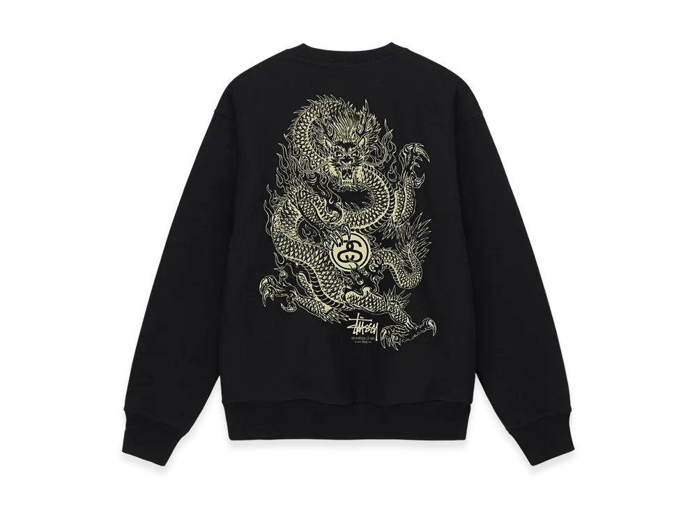 Stussy Dragon Crew "Black"