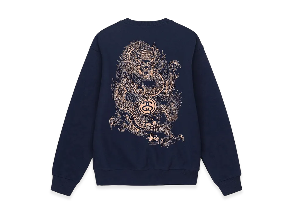 Stussy Dragon Crew "Navy"