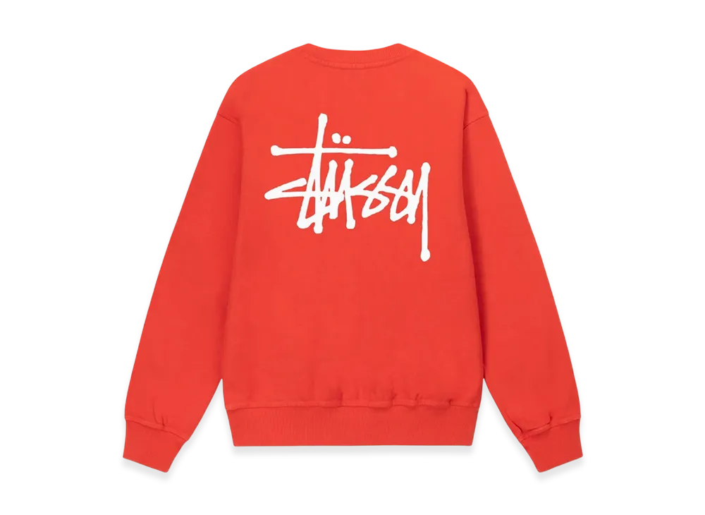 Stussy Basic Stussy Pigment Dyed Crew "Tomato"