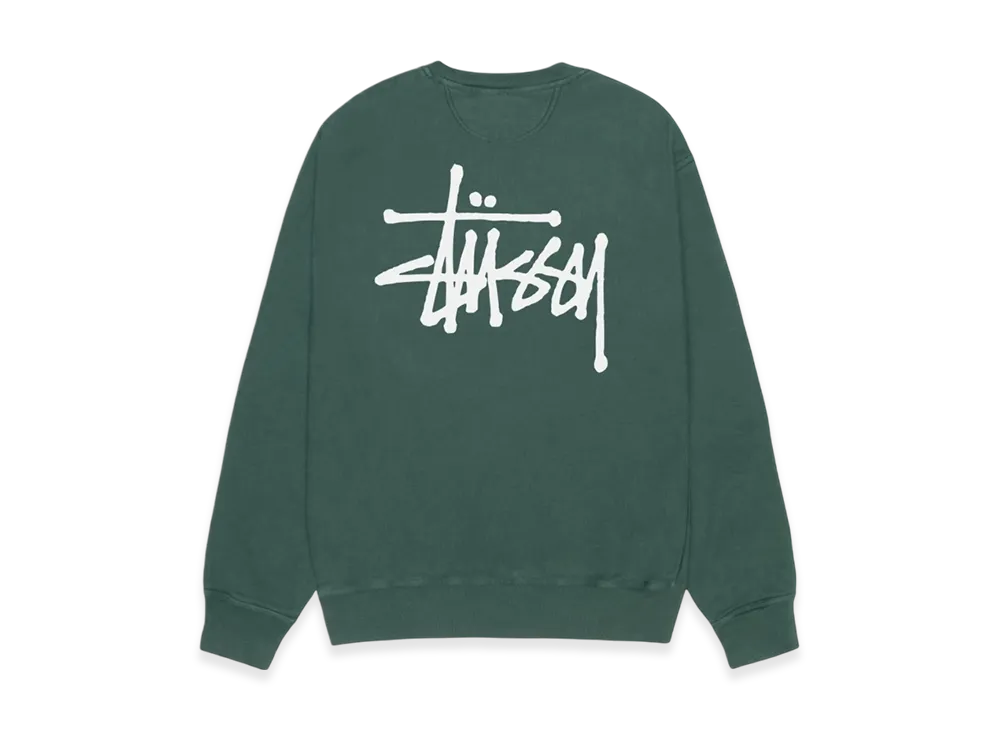Stussy Basic Stussy Pigment Dyed Crew "Forest"