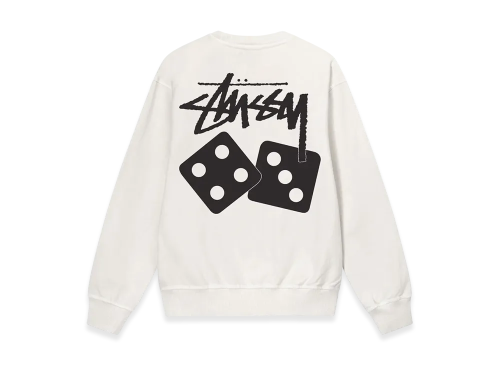 Stussy Dice Pigment Dyed Crew "Natural"
