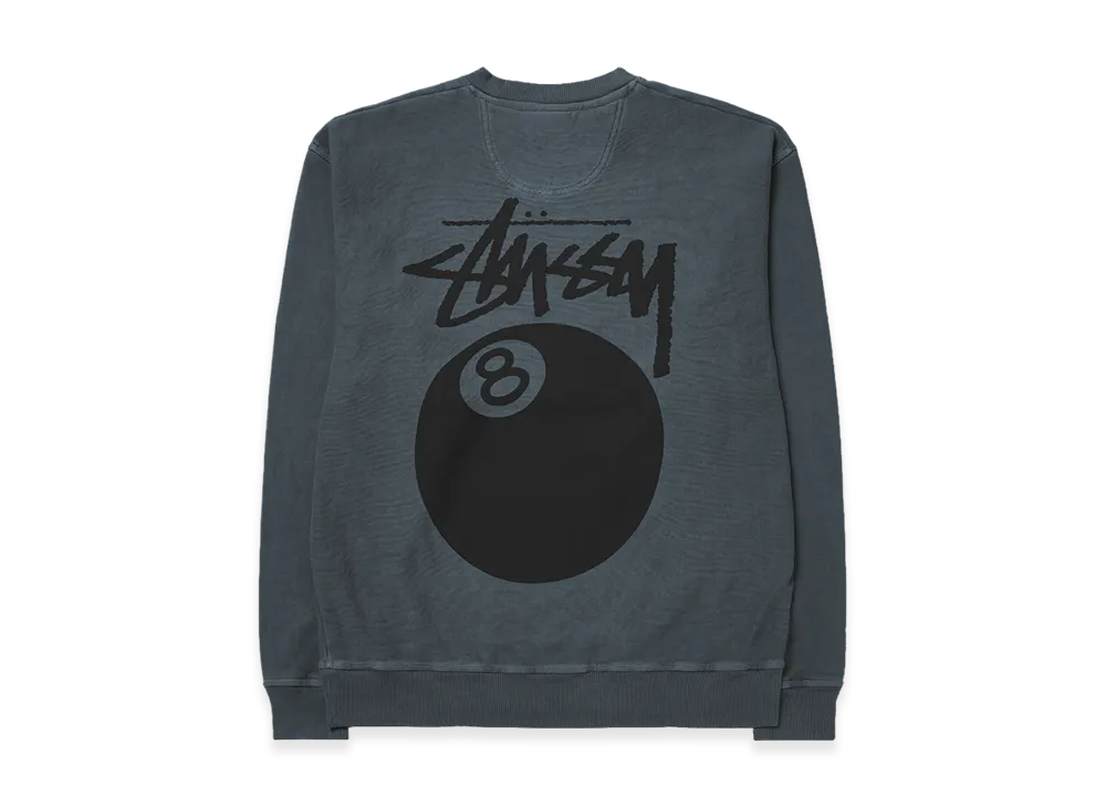 Stussy 8 Ball Crew Pigment Dyed "Navy"