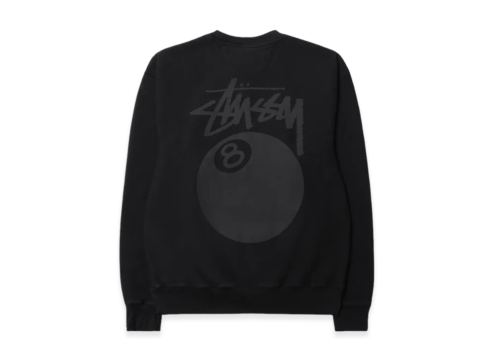 Stussy 8 Ball Crew Pigment Dyed "Black2"