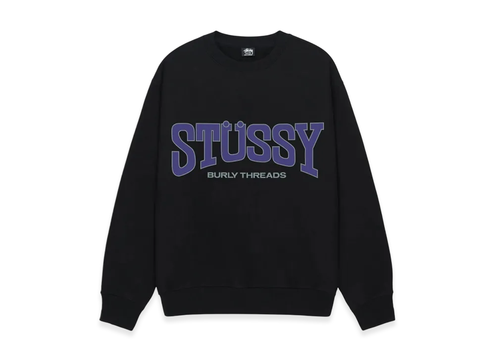 Stussy Burly Thread Crew "Black"