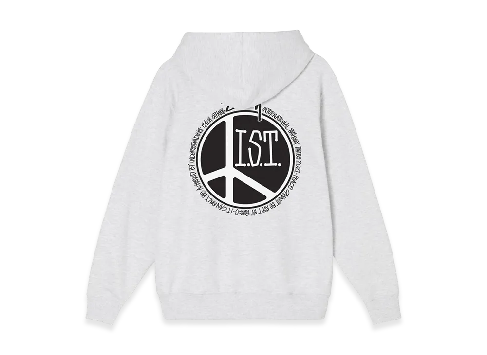 Stussy Peace Dot Hoodie "Ash Heather"