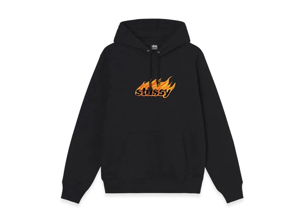 Stussy Flames Hood "Black"