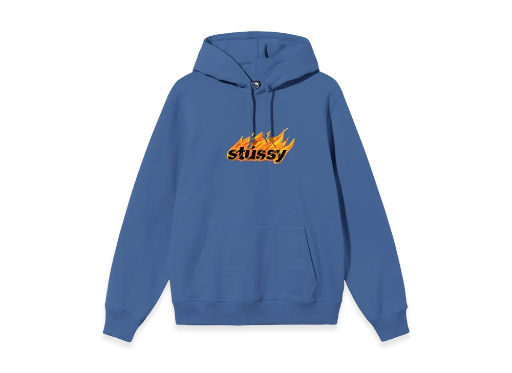 Stussy Flames Hood "Midnight"
