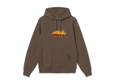 Stussy Flames Hood "Coffee"