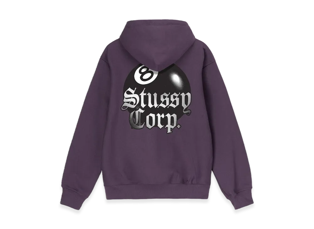 Stussy 8 Ball Corp Hoodie "Grape"