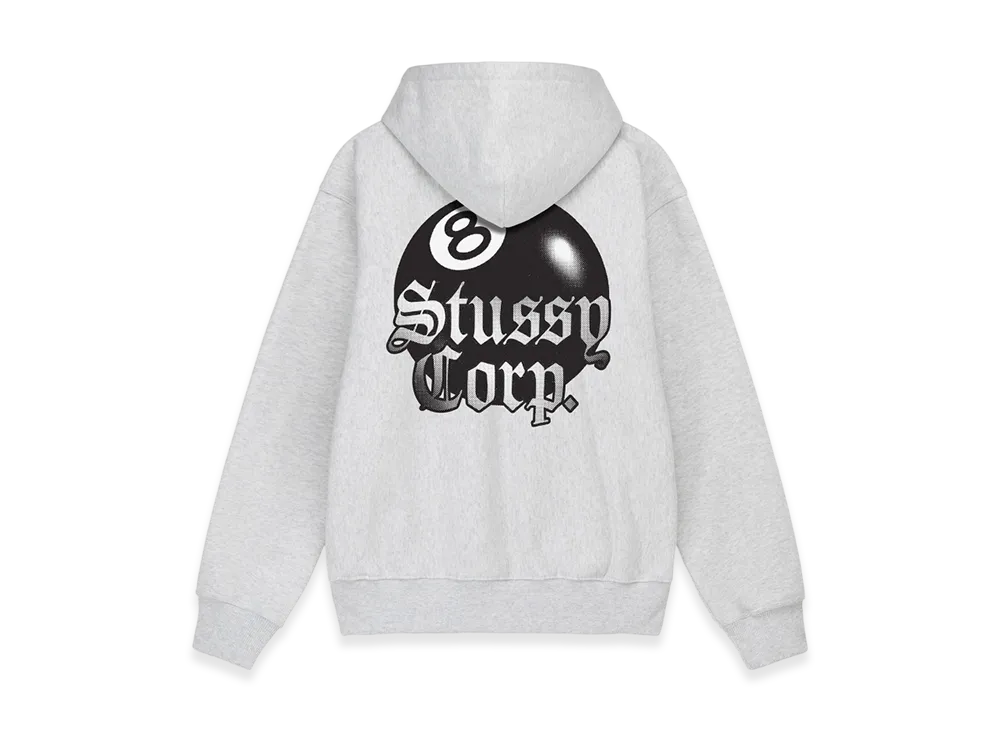 Stussy 8 Ball Corp Hoodie "Ash Heather"