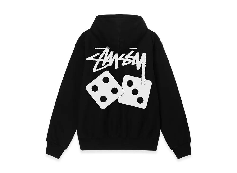 Stussy Dice Pigment Dyed Hoodie "Black"