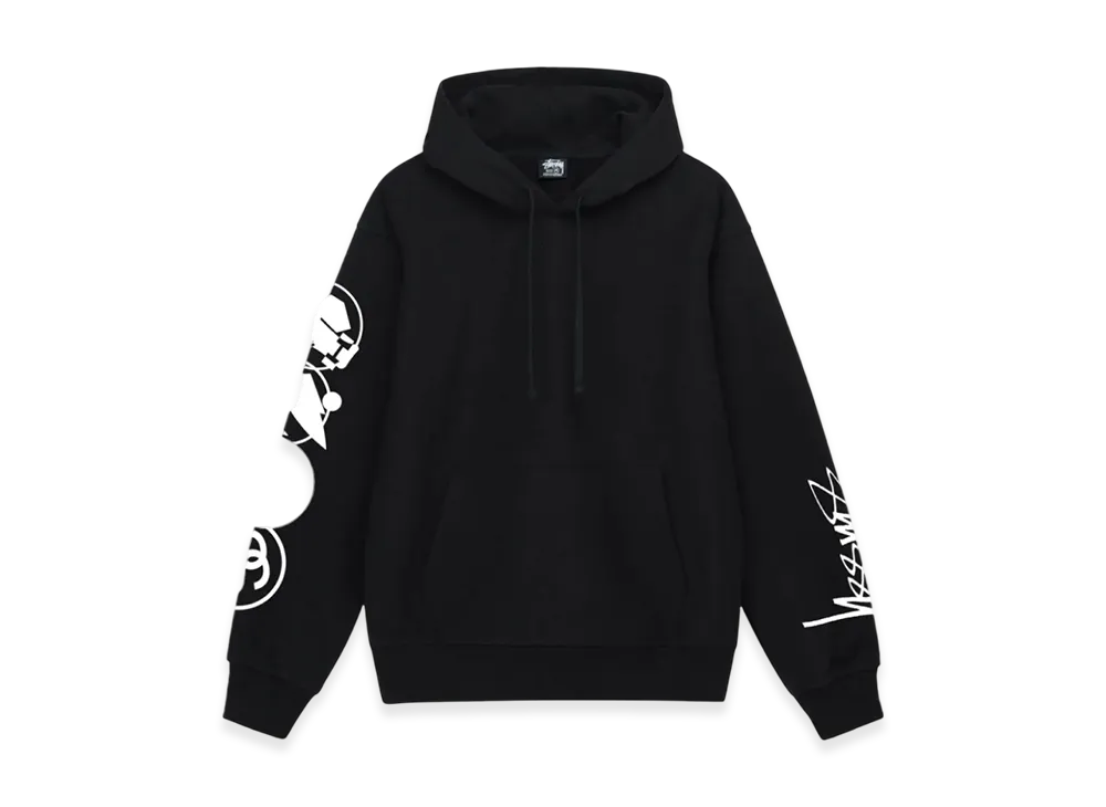Stussy Stacked Pigment Dyed Hoodie "Black"