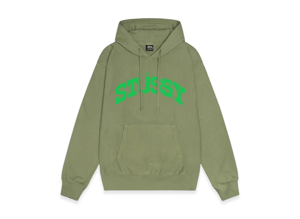 Stussy Block Sport Pigment Dyed Hoodie "Artichoke"